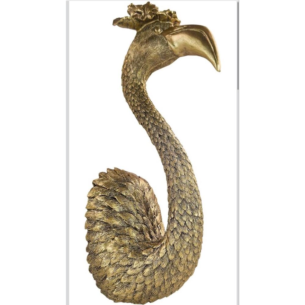 Vintage Animal Head Wall Decor - 13" Resin Flamingo Wall Art Home Decor